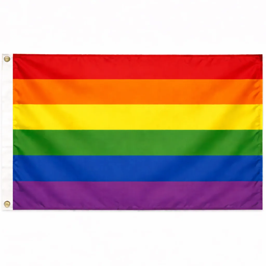 Wetterfeste Regenbogenfahne 90 x 150 cm