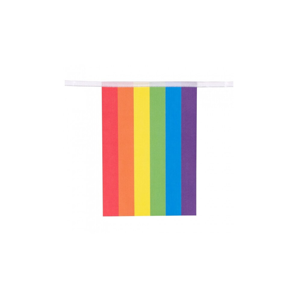 Regenbogen Wimpelkette – Stoff, 10m (20 × 14 cm)