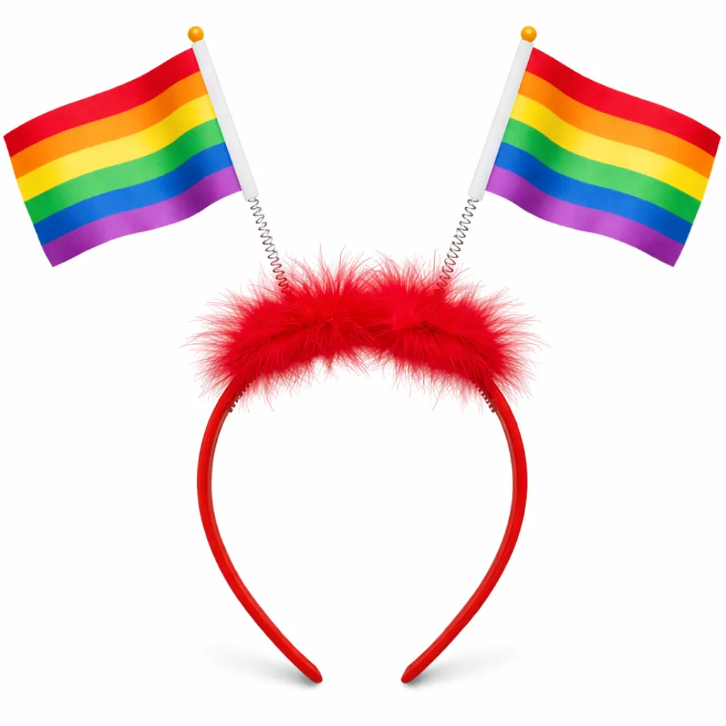 Haarreif mit 2 Regenbogenflaggen