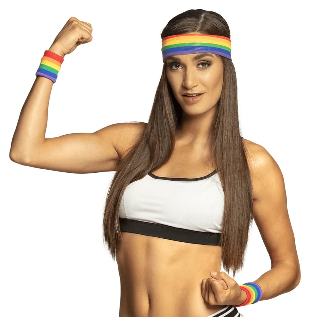 Sweatbands 3 Pieces Rainbow
