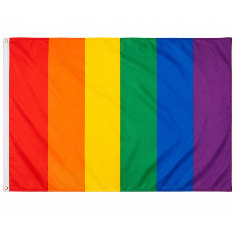 Regenbogenflagge 90 x 150 cm (vertikale Streifen)