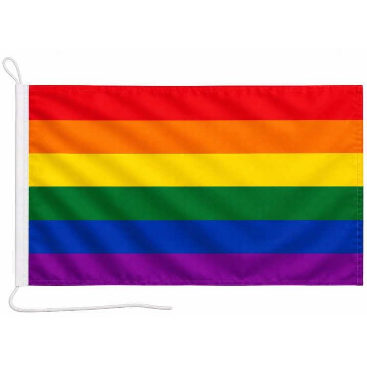 Bootsflagge Regenbogen  30 X 45 cm