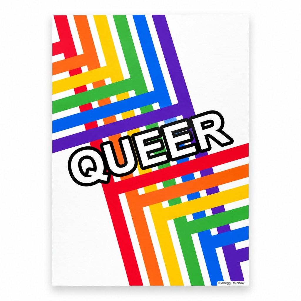 QUEER Postkarte A5 – Regenbogen Pride Design