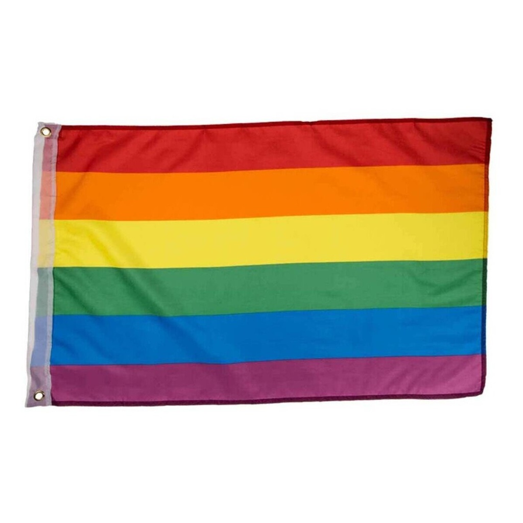 Regenbogenflagge / Prideflagge – 100 % Polyester (90 x 150 cm)