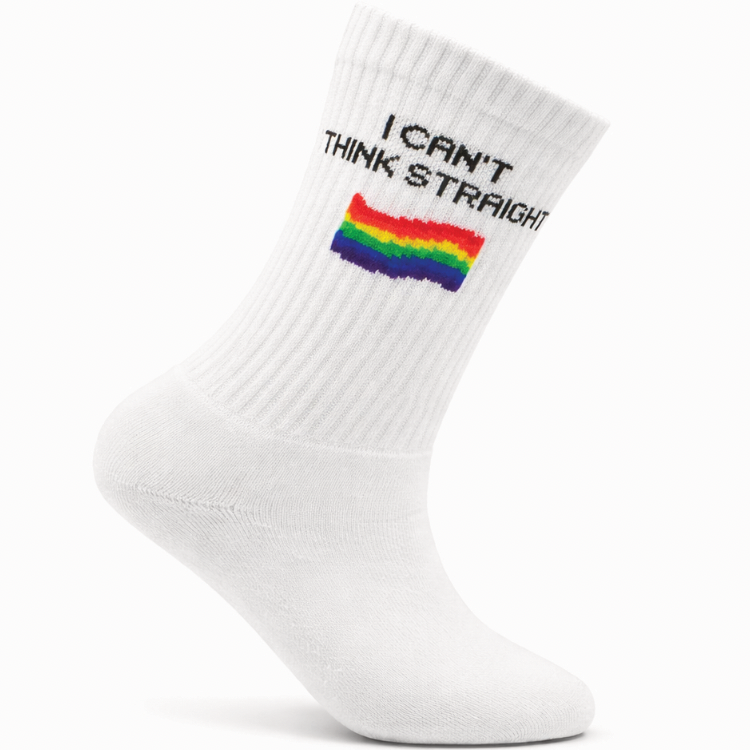 Pride Socken „I Can’t Think Straight“ mit Regenbogen (Gr. 35-39)